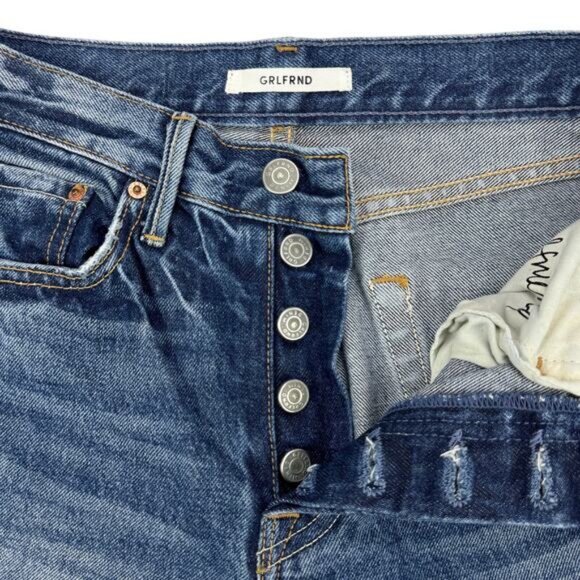 Grlfrnd Karolina High-Rise Skinny Jean In More Life Blue Women's Size 24 - Picture 3 of 8